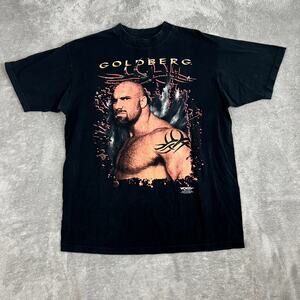 Vintage 1998 WCW Bill Goldberg Wrestling T Shirt Mens XL Black Collectors